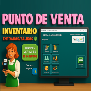 Sistema de Facturacion e Inventario Excel Ente, El mejor Punto de Ventas en Excel.