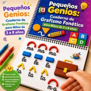 Cuaderno de Grafismo Fonético para Niños de 3 a 8 años