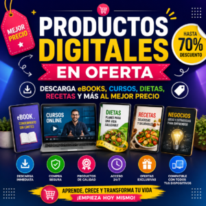 Productos Digitales: La Mejor Tienda para Descargar eBooks, Cursos, Dietas, Recetas y Recursos Digitales