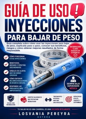 GUÍA DE USO: INYECCIONES PARA BAJAR DE PESO. Guía completa sobre cómo usar las inyecciones para bajar de peso, explicada paso a paso, conocer sus beneficios, riesgos y cómo obtener mejores resultados de forma responsable.